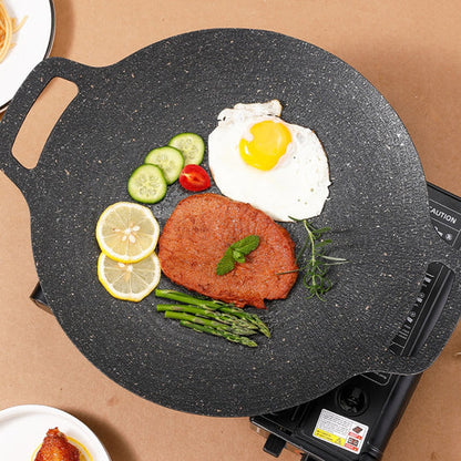 Steinpfanne Antihaft 28 cm | Gleichmäßige Hitze für Anbraten & Grillen | Für alle Herdarten geeignet