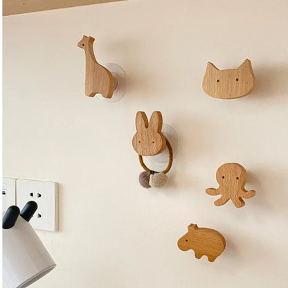 NordicPals – Set mit Wandhaken aus Holz in Tierform