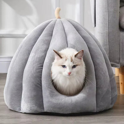 CozyPaws™ | Warmes geschlossenes Katzenbett für kalte Tage