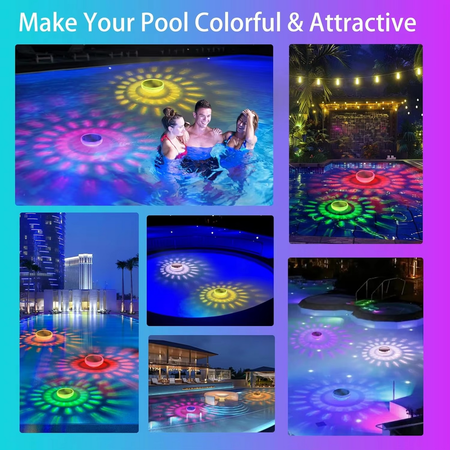 1+1 GRATIS | LumiPool™ | Stimmungsvolle LED-Poollichter für sichere und magische Sommerabende