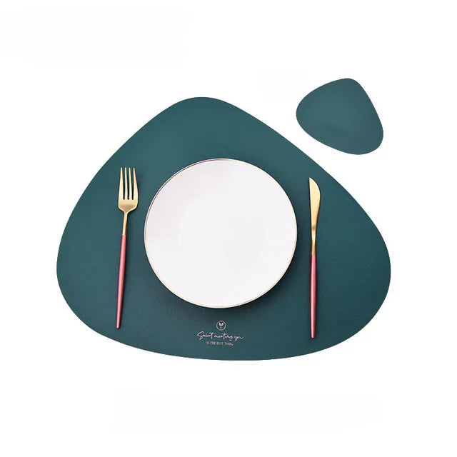 50% RABATT | PrestigeMat - Elegantes Set aus PU-Leder-Tischsets und Untersetzern [Letzter Tag Rabatt]