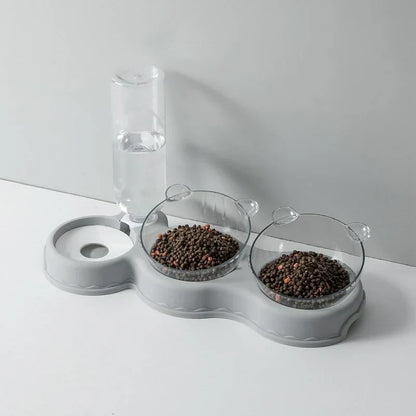 PetFeast™ | 3-in-1 Futternapf-Set mit automatischem Wasserspender