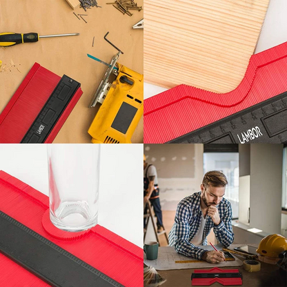 Konturlehre 25 cm für präzise Schnittlinien | Für Sockelleisten, Laminat & Fliesen | Formkopierer aus ABS, kompakt & robust