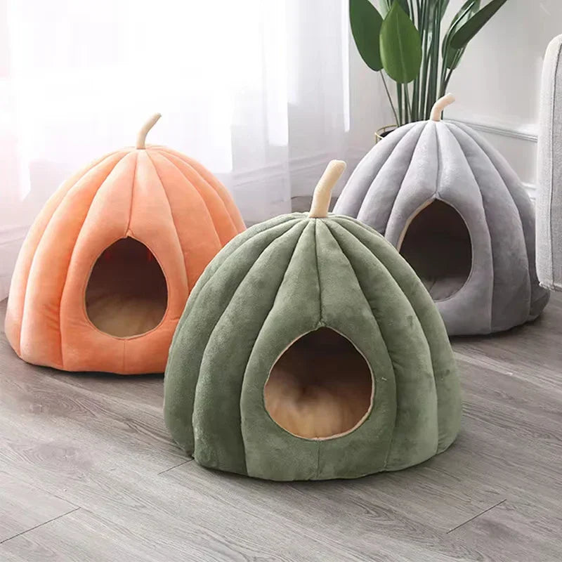 CozyPaws™ | Warmes geschlossenes Katzenbett für kalte Tage