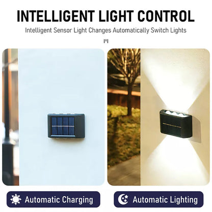 HelleNacht™ Premium LED-Wandleuchte | Wasserdicht IP65 | Bewegungsmelder | Warmweißes Up-&-Down-Licht