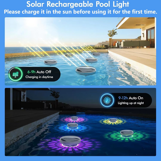 1+1 GRATIS | LumiPool™ | Stimmungsvolle LED-Poollichter für sichere und magische Sommerabende