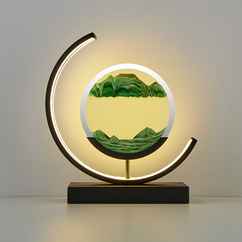 SandScape – Tischlampe mit kinetischer Sanduhr