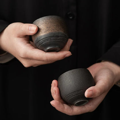RusticBrew – Set handgefertigter Espresso-Tassen aus Keramik