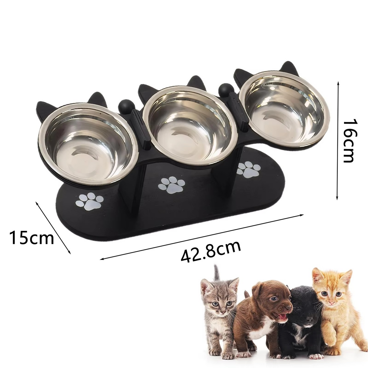 PawFeast™ | Höhenverstellbare Futterschale – Sauber, ergonomisch & gesund für Haustiere