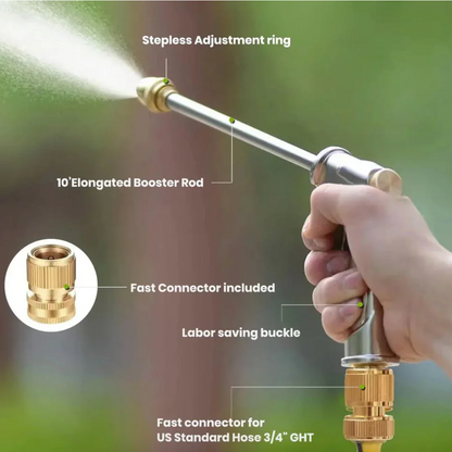 HydroJet™ – Hochdruck-Gartenbrause aus Metall