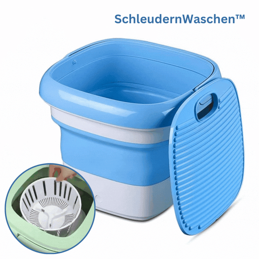 Faltbare Mini-Waschmaschine 3L | 3 Waschmodi + 2 Min. Schleudern | 1,5 kg Reise-Waschgerät | Für Camping, Wohnheim & Urlaub