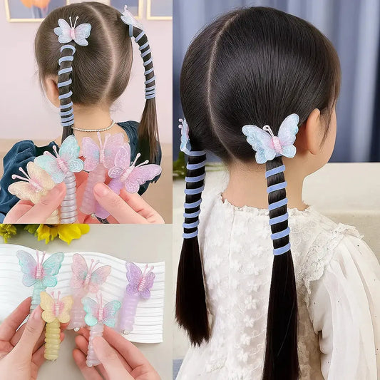 1+1 GRATIS | LittleBloom™ - Schmetterlings-Haargummis im Spiraldesign