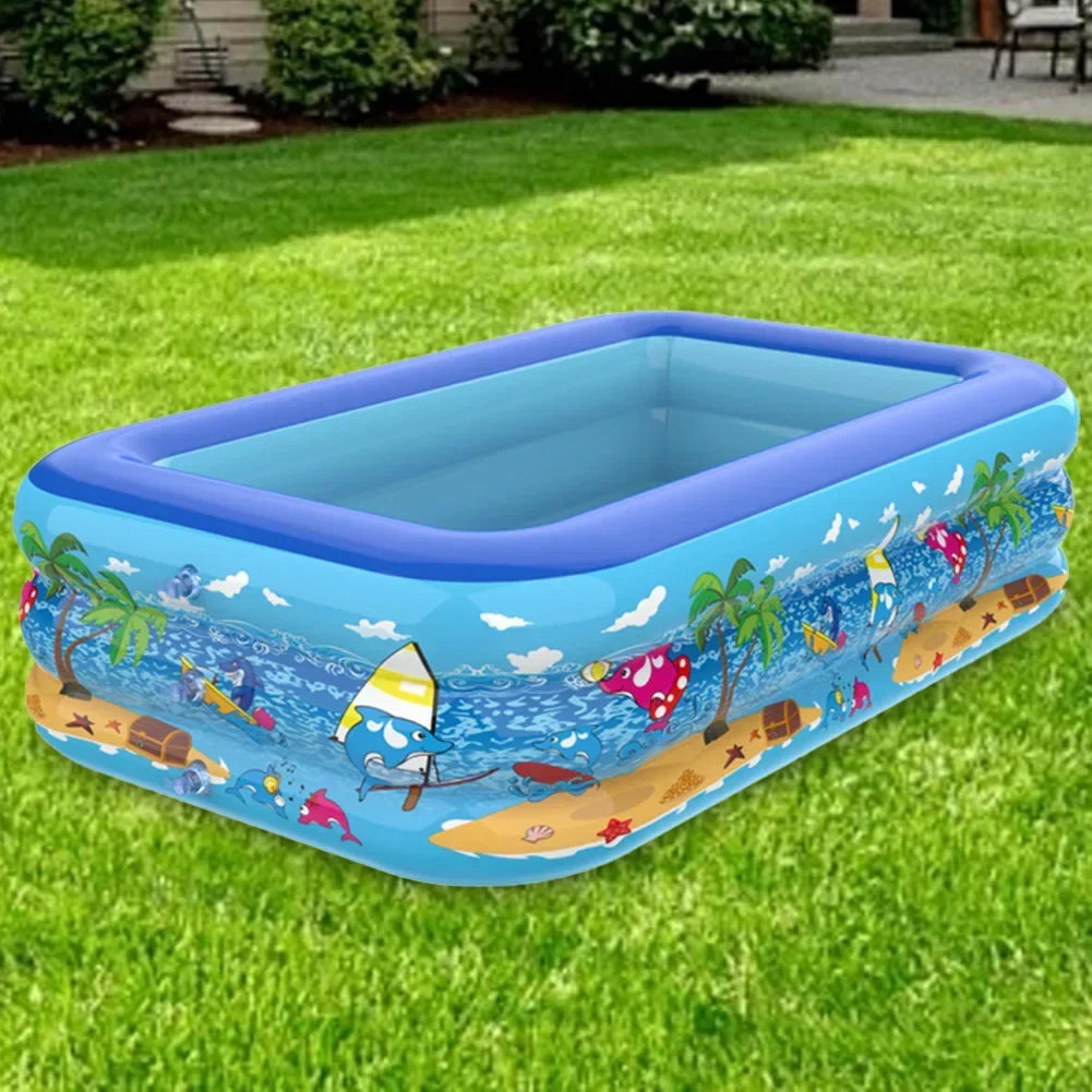 Luftolino™ | Kinderpool – Aufblasbares Planschbecken mit UV-Schutz & robustem PVC