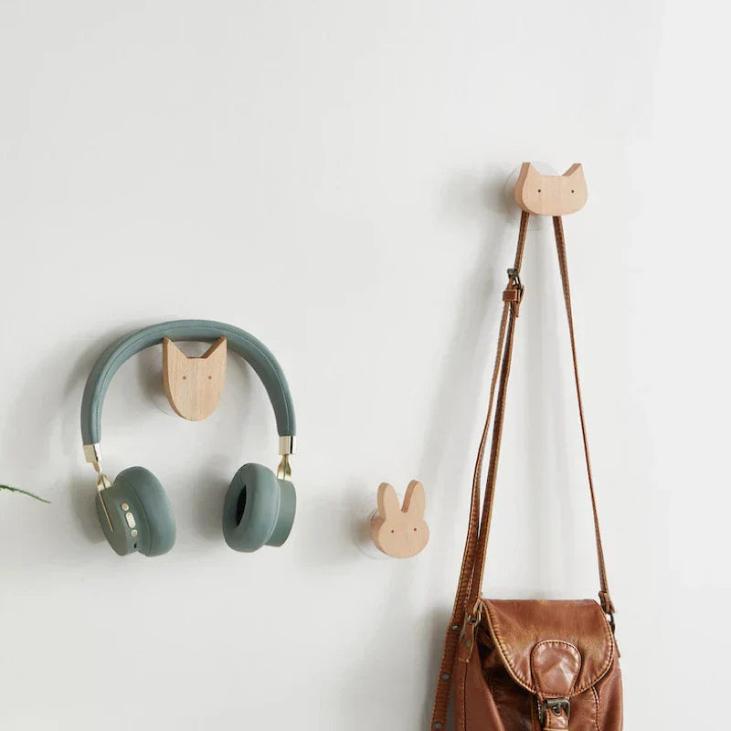 NordicPals – Set mit Wandhaken aus Holz in Tierform