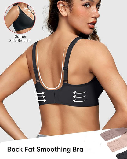 Nahtloser Deep-V Push-up-BH ohne Bügel