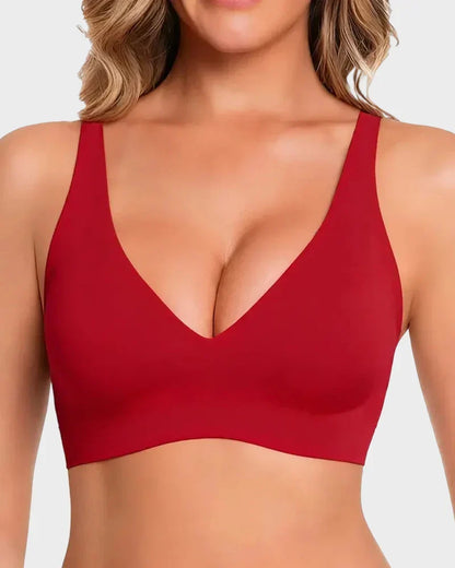 Nahtloser Deep-V Push-up-BH ohne Bügel