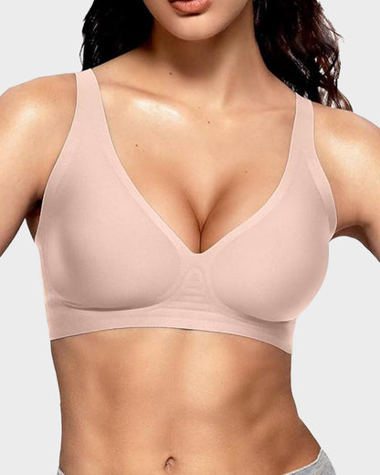 Nahtloser Deep-V Push-up-BH ohne Bügel