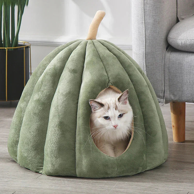 CozyPaws™ | Warmes geschlossenes Katzenbett für kalte Tage