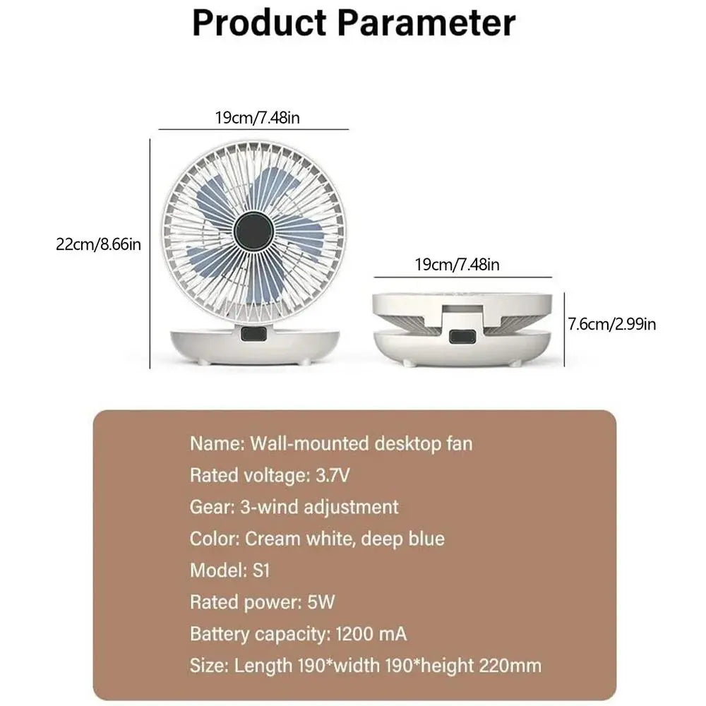 BreezeFlex™ | Faltbarer 2-in-1 Küchen- & Tischventilator