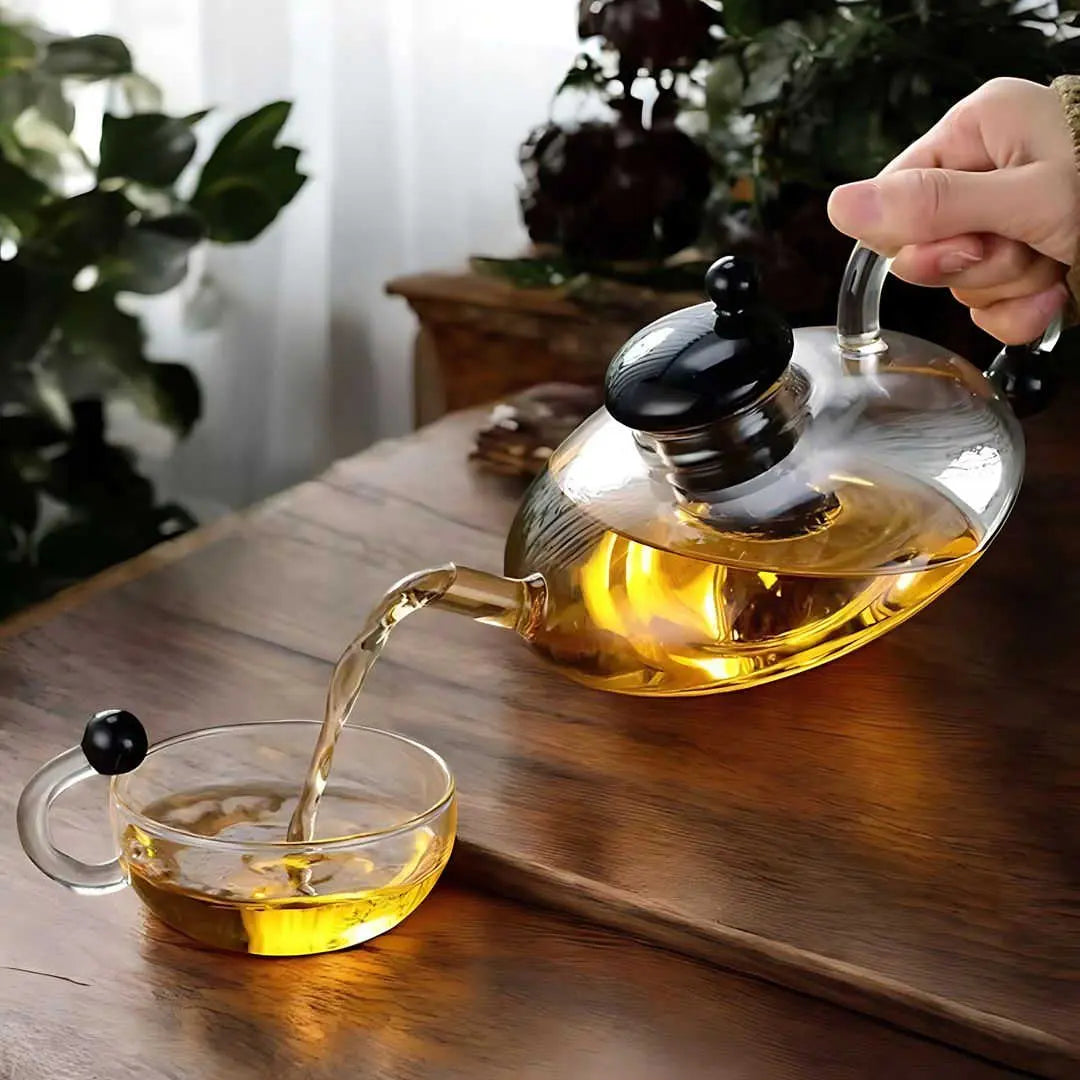 Sereno Teekannen-Set mit Filtersystem – 600ml Glas-Brühset