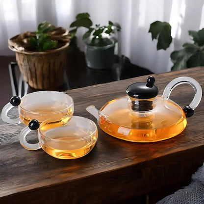 Sereno Teekannen-Set mit Filtersystem – 600ml Glas-Brühset
