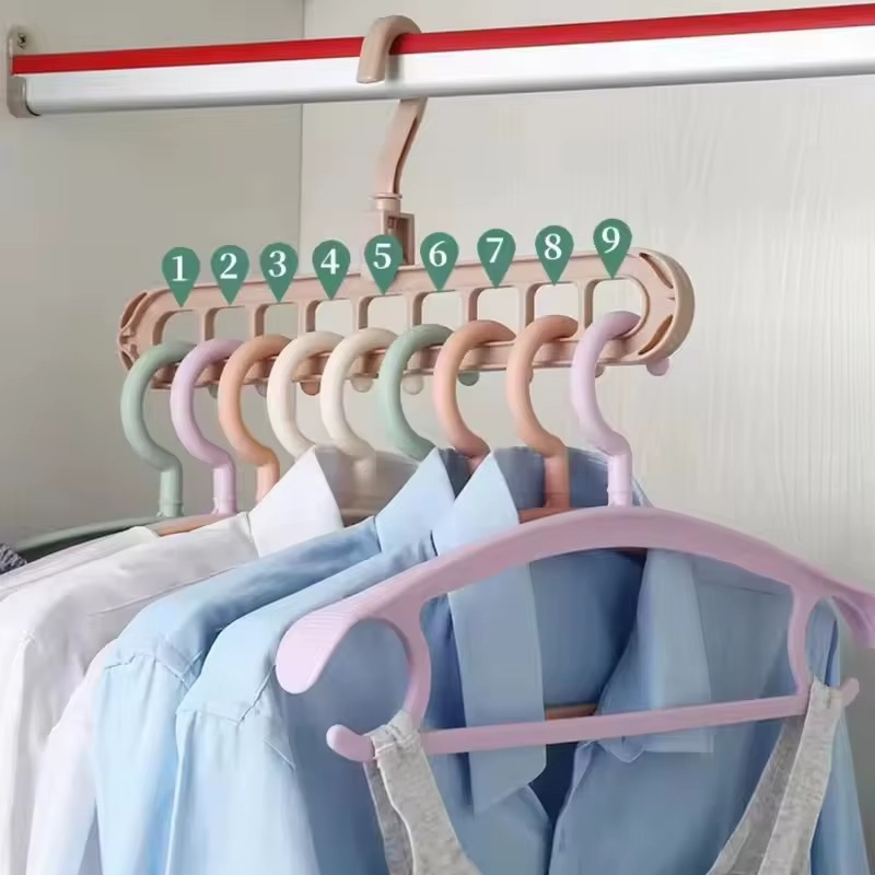 Hango™ Drehbarer Kleiderbügel 9-Loch Platzsparend Schrankorganisation