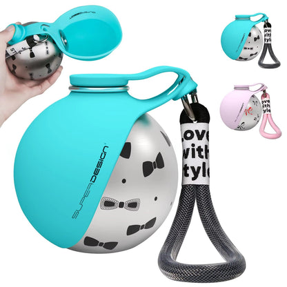 HappyPaw™ | 2-in-1 Hunde-Trinkflasche mit integrierter Silikonschale [50% Rabatt]