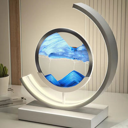 SandScape – Tischlampe mit kinetischer Sanduhr
