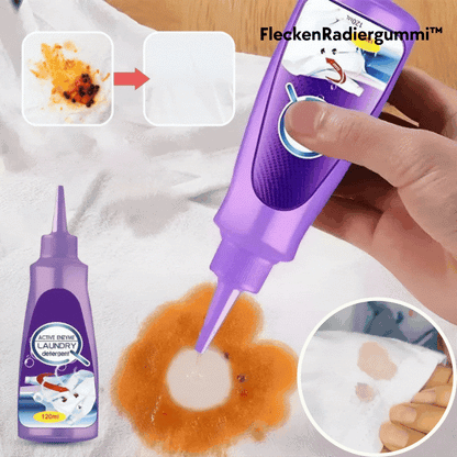 Fleckenentferner mit Enzymen 120 ml | Gegen Fett, Öl, Tinte & Essensflecken | Vorbehandlung für Wäsche | Schonend zu Textilien