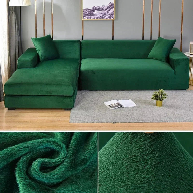 Sofabezug | Extra-elastischer Stretch-Samt & Waschmaschinengeeignet