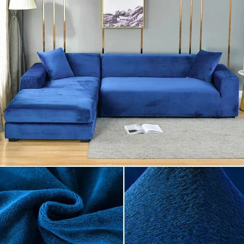 Sofabezug | Extra-elastischer Stretch-Samt & Waschmaschinengeeignet