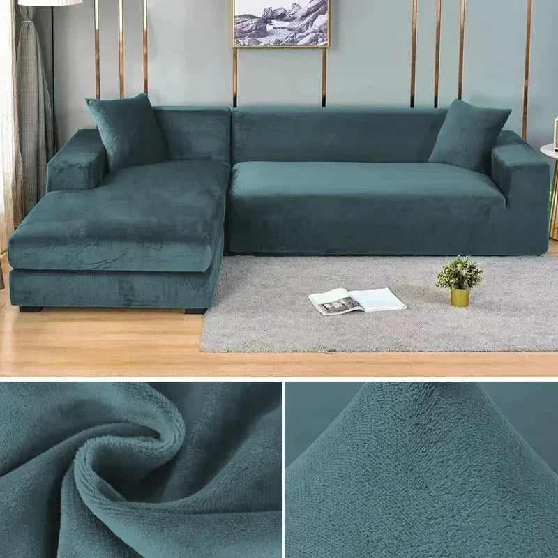 Sofabezug | Extra-elastischer Stretch-Samt & Waschmaschinengeeignet