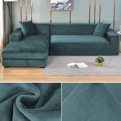 Sofabezug | Extra-elastischer Stretch-Samt & Waschmaschinengeeignet