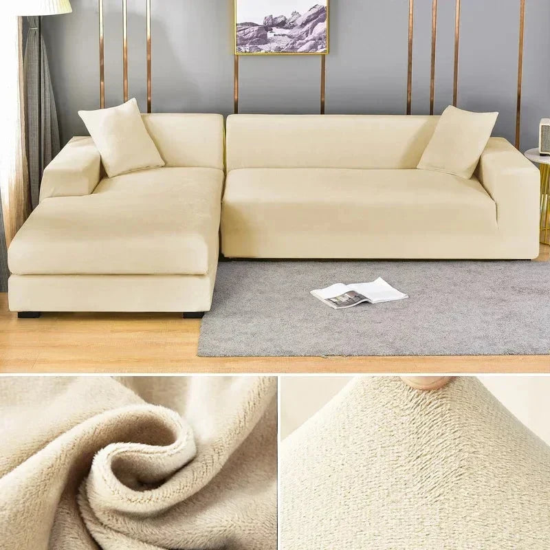 Sofabezug | Extra-elastischer Stretch-Samt & Waschmaschinengeeignet