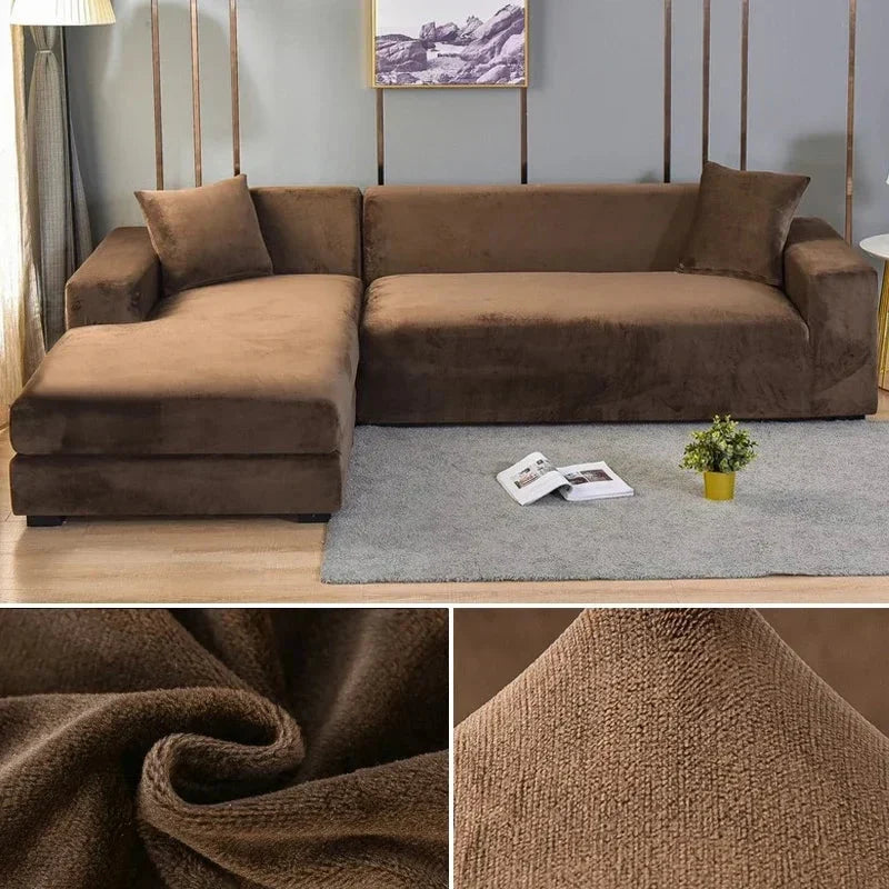 Sofabezug | Extra-elastischer Stretch-Samt & Waschmaschinengeeignet