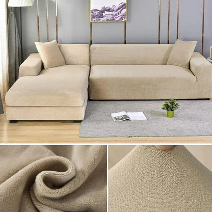 Sofabezug | Extra-elastischer Stretch-Samt & Waschmaschinengeeignet