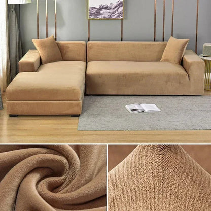 Sofabezug | Extra-elastischer Stretch-Samt & Waschmaschinengeeignet
