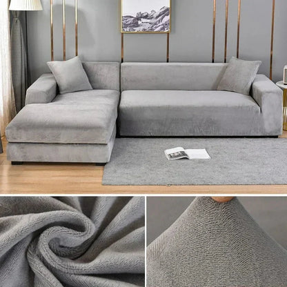 Sofabezug | Extra-elastischer Stretch-Samt & Waschmaschinengeeignet