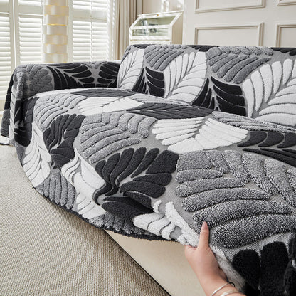 LeafPlush™ | Kuschelweiche Sofadecke mit elegantem Blattmuster – Für gemütliche Stunden & ein stilvolles Zuhause!