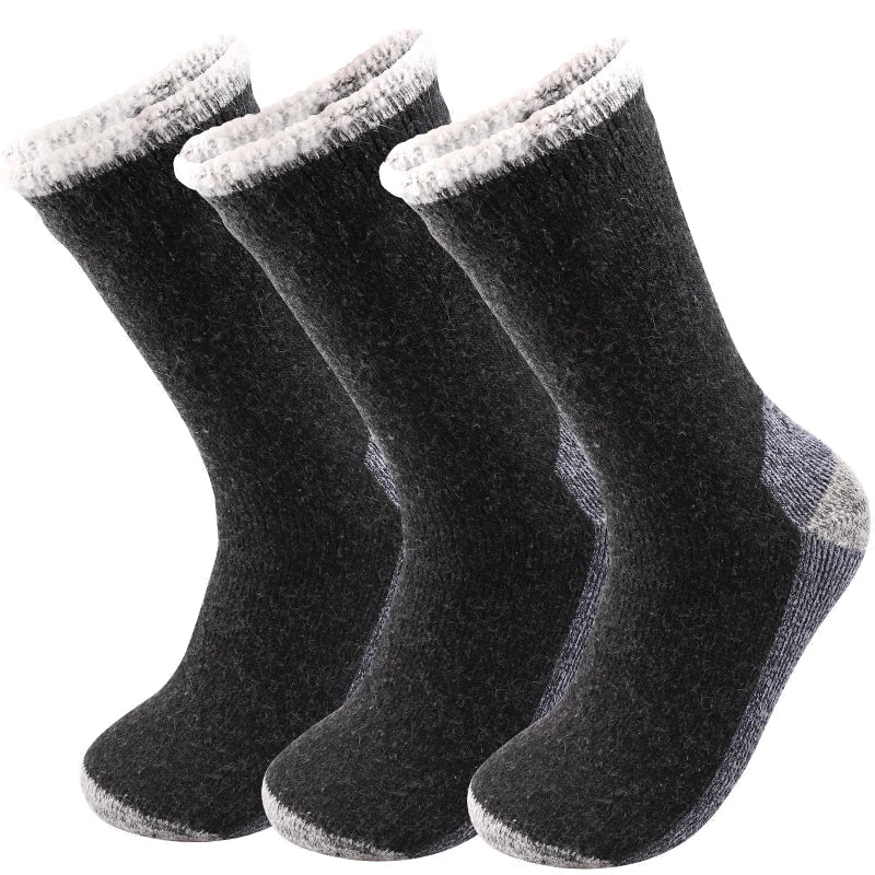 MerinoWarm™ | Thermosocken mit Merinowolle und weichem Frotteefutter – 3 Paar