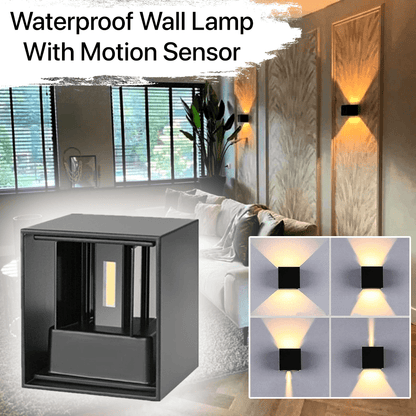 HelleNacht™ Premium LED-Wandleuchte | Wasserdicht IP65 | Bewegungsmelder | Warmweißes Up-&-Down-Licht