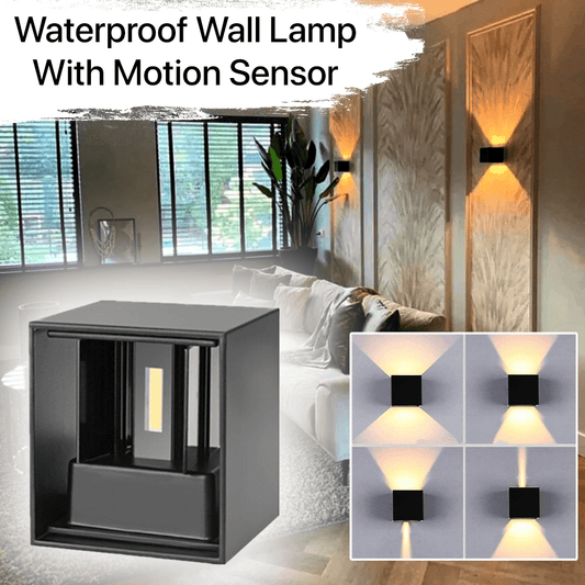 HelleNacht™ Premium LED-Wandleuchte | Wasserdicht IP65 | Bewegungsmelder | Warmweißes Up-&-Down-Licht