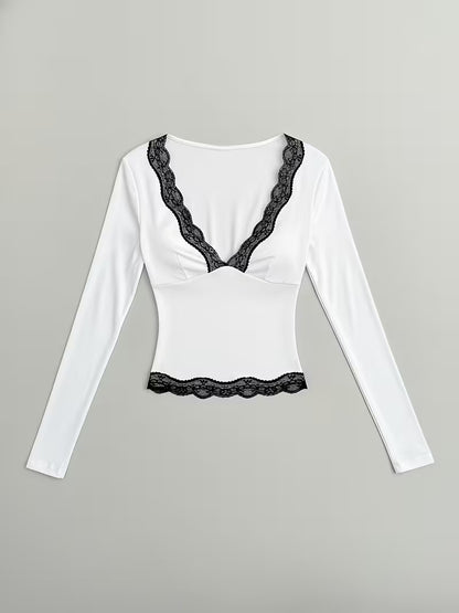 Amelia™ | Elegantes Damen Spitzen-Longsleeve