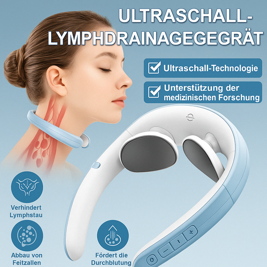 Ultraschall Lymphdrainagegerät für Nacken & Körper | Fett- & Cellulite-Reduktion | Muskelentspannung ohne Studio | ﻿﻿Vitalize
