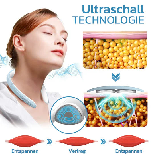 Ultraschall Lymphdrainagegerät für Nacken & Körper | Fett- & Cellulite-Reduktion | Muskelentspannung ohne Studio | ﻿﻿Vitalize