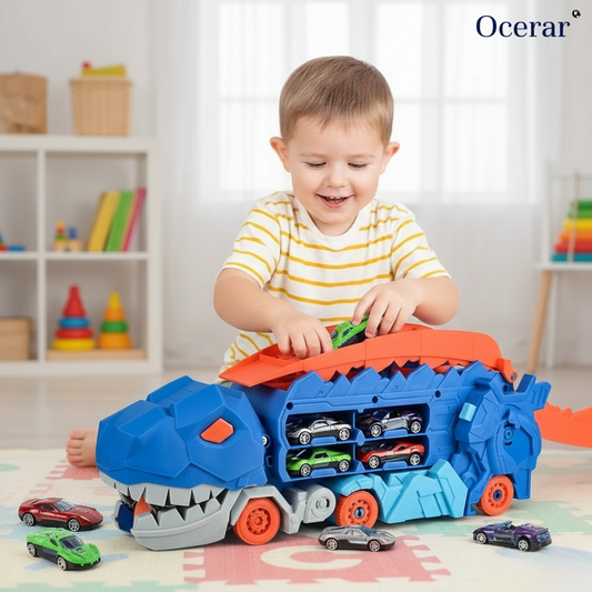 DinoMorph – 4-in-1 Transformer Riesen-Truck & Dino-Spielset | 50% RABATT