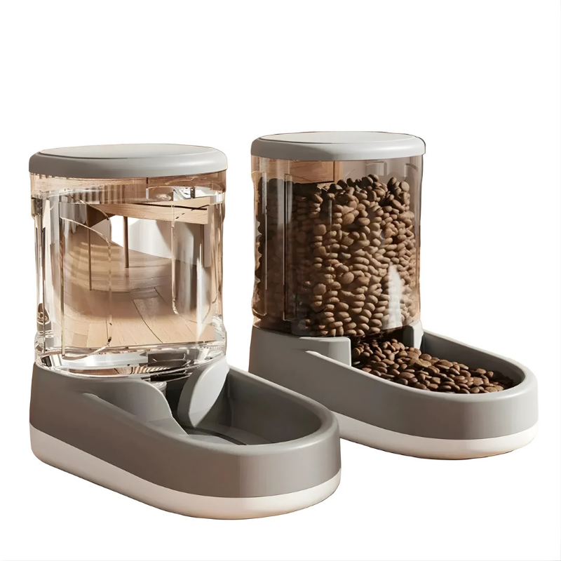 PawFill™ | Futter- & Wasserspender Set – Automatisch, BPA-frei & ergonomisch
