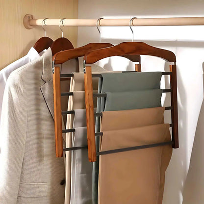 Varden platzsparender Holzkleiderbügel mit mehreren Ebenen