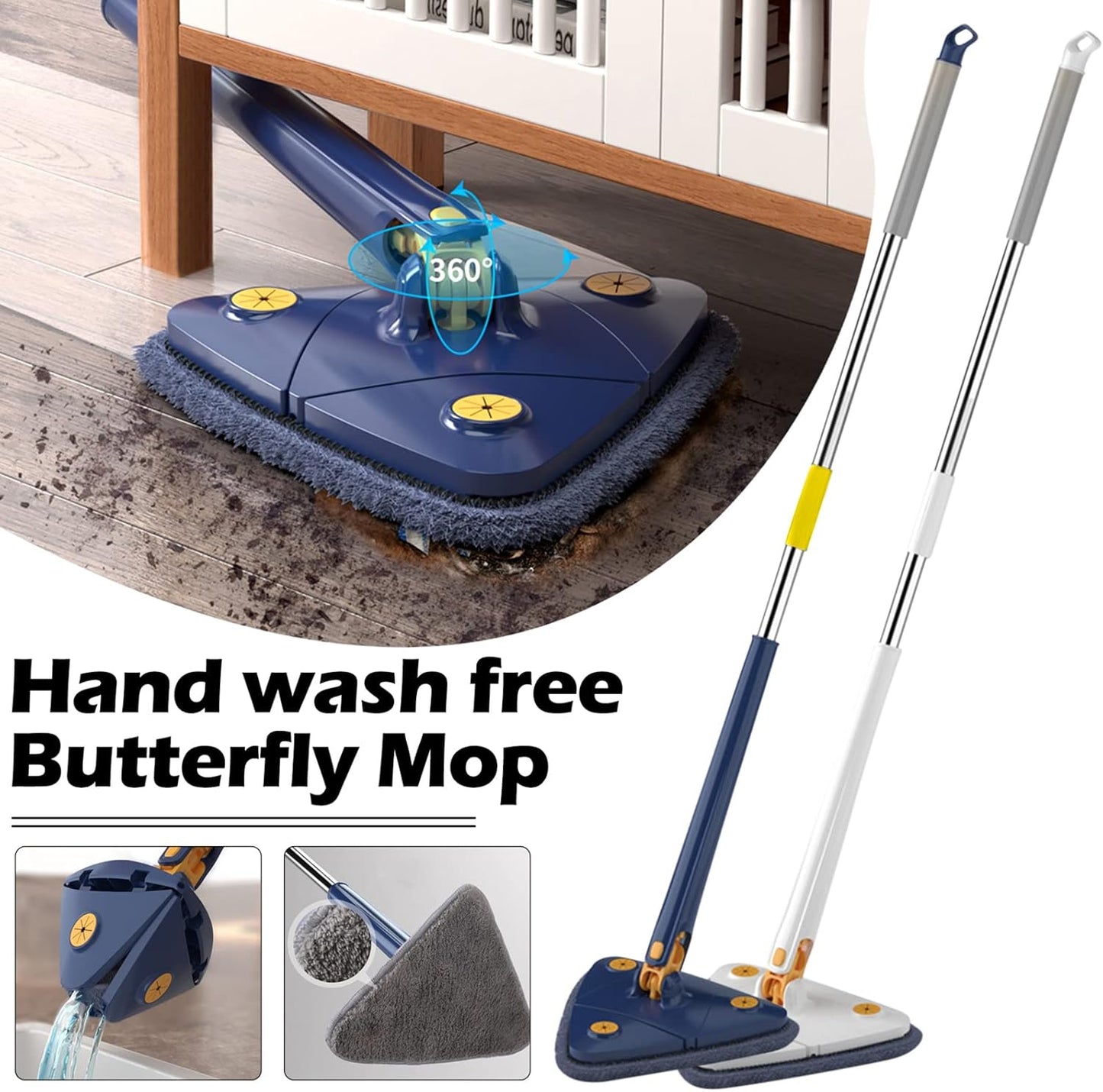 Mop360 | Verstellbarer 360° Mopp