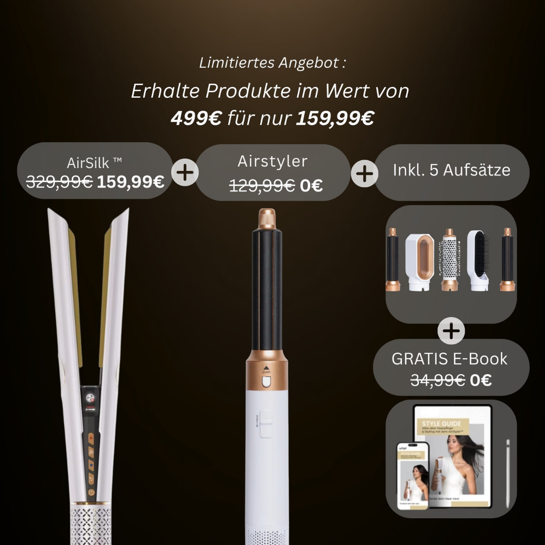 AirSilk™ Straithair Pro - Luftglätter + GRATIS Airstyler inkl. 5 Aufsätze